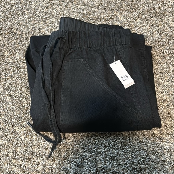 NWT! GAP Black Pull-On Tapered Utility Pants with  Washwell - Size Small💎 - Picture 6 of 7